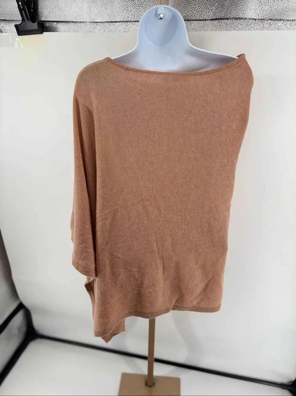 Peter Millar Texas A&M Essential Cashmere Poncho Camel NWOT